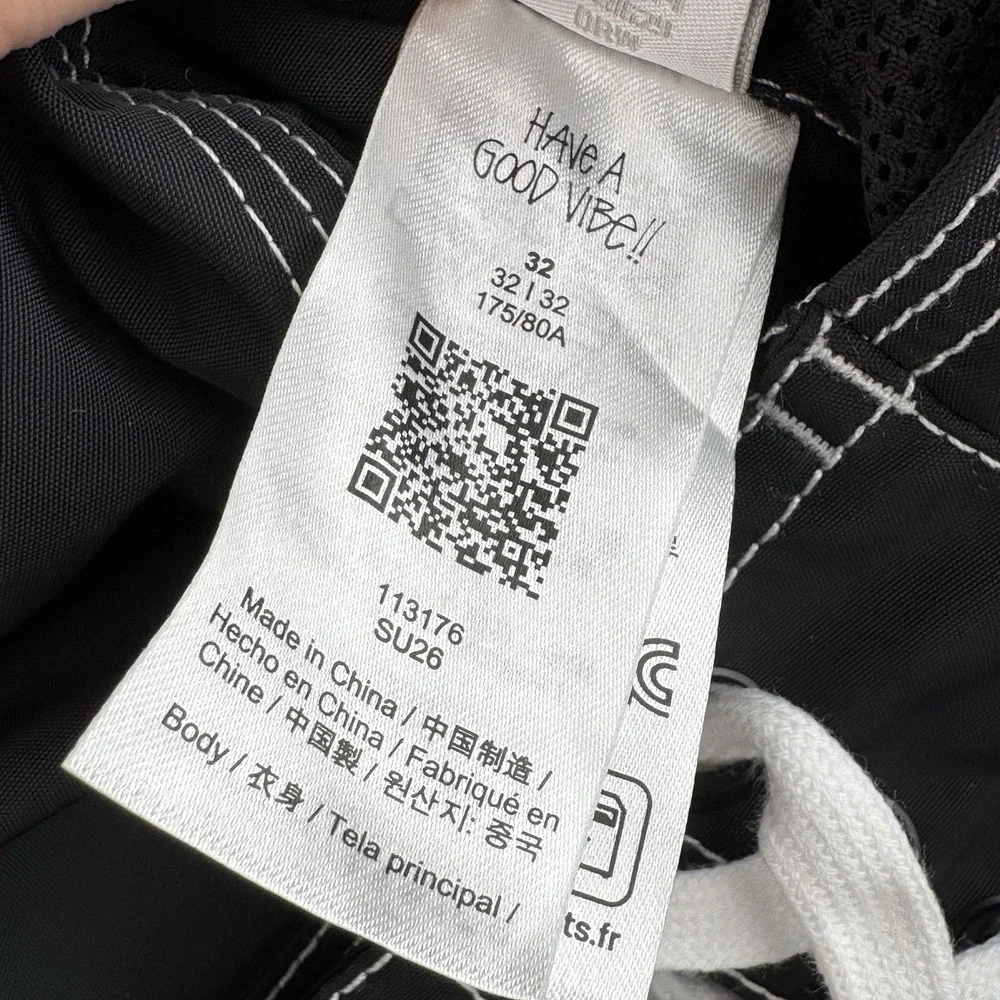 Stussy Coastal Board Shorts Mens 32 Black Surfwear Beach Vacation Travel Y2K